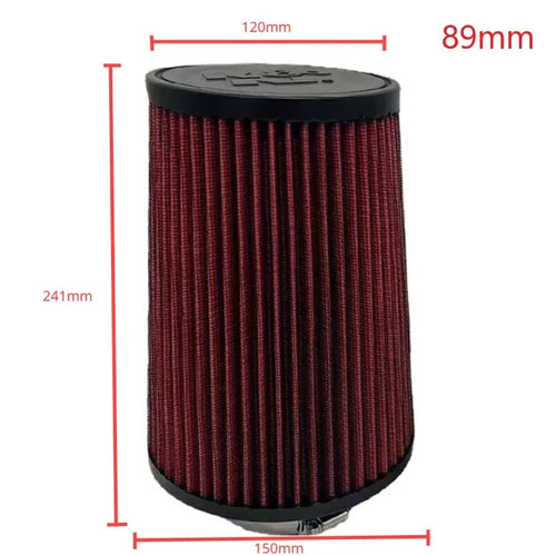 2.5 3 3.5 4 Inch Car Intake Air Filter for K＆N 14084-2 Universal High