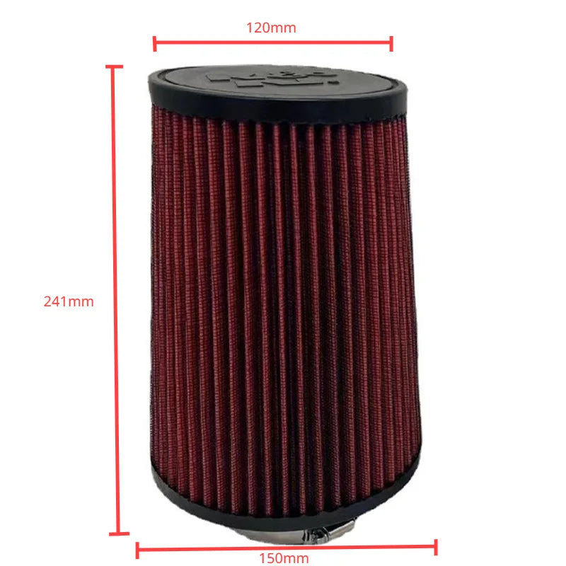 2.5 3 3.5 4 Inch Car Intake Air Filter for K＆N 14084-2 Universal High